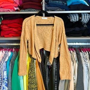 Arizona Jeans Co marigold long sleeve open front cardigan size Juniors XS NWT